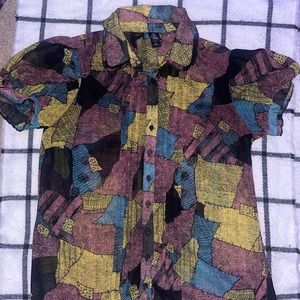 Nightmare Before Christmas Mesh Button-up